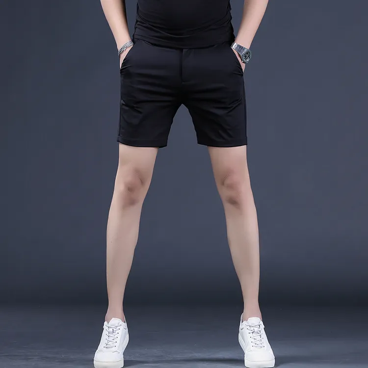 冰丝三分西裤五分短裤男韩版潮牌外穿休闲四分裤男士潮流显瘦裤子