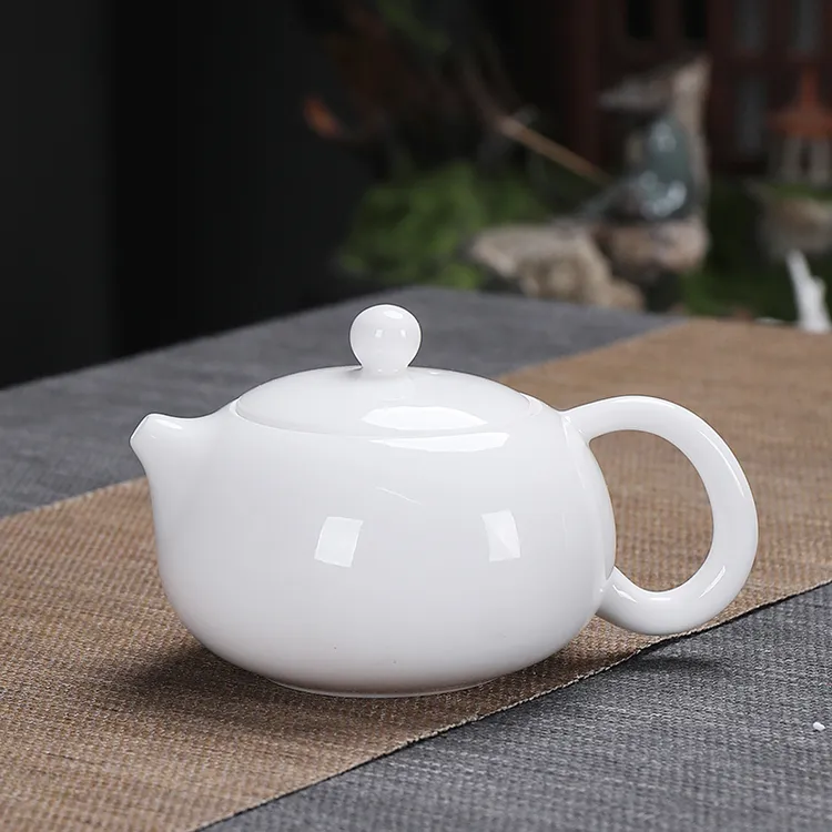 德化羊脂玉凤鸣西施泡茶壶功夫茶具家用办公室中式带过滤大号单壶