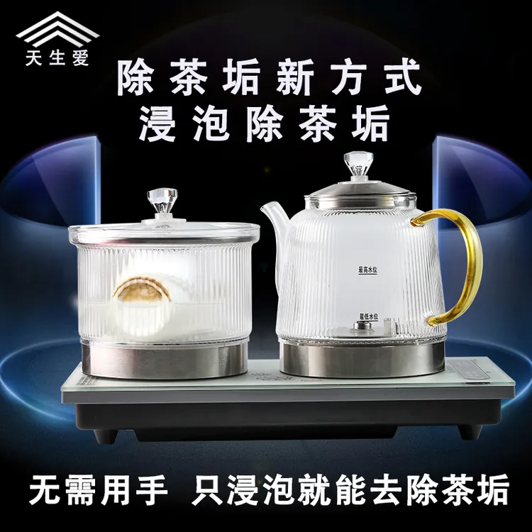天生爱浸泡除茶垢智能烧水壶免手洗一体机多功能全自动消毒锅神器
