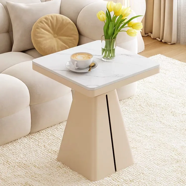 轻奢岩板沙发边几边柜小茶几简约现代升降方几创意角几床头柜桌子