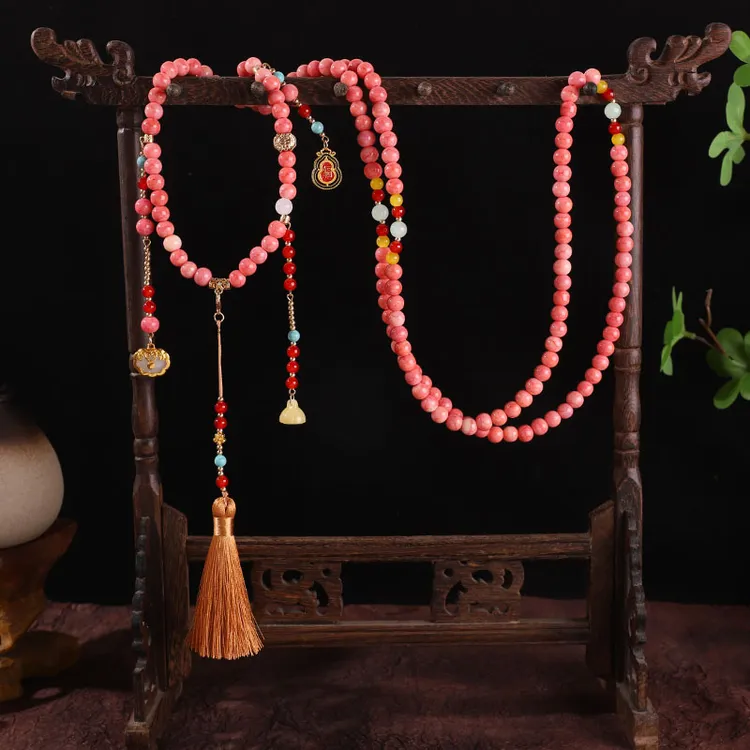 合金琉璃项链 长中式汉服马面串珠背云国风璎珞复古流苏古风配饰
