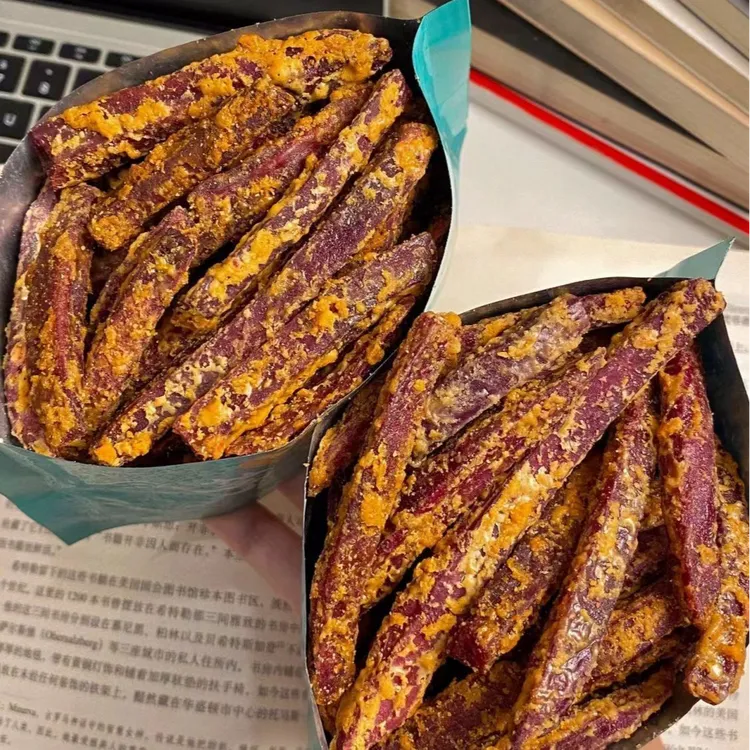 蟹黄紫薯条芝士味芋头条酥脆地瓜干红薯干紫薯干孕妇网红休闲零食