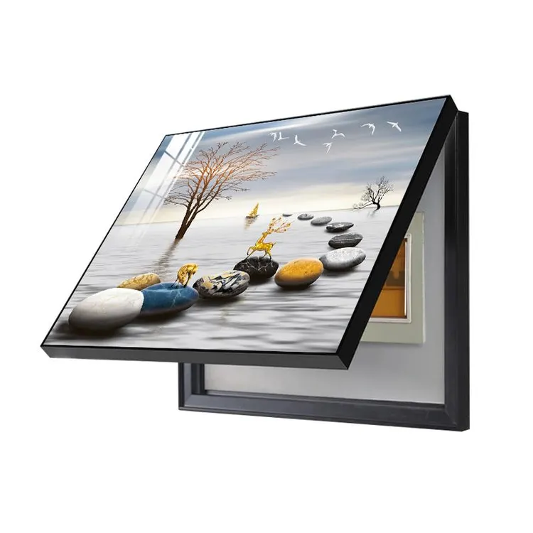 简约抽象电表箱玄关免打孔装饰画电闸箱机顶盒电表遮挡装饰挂画