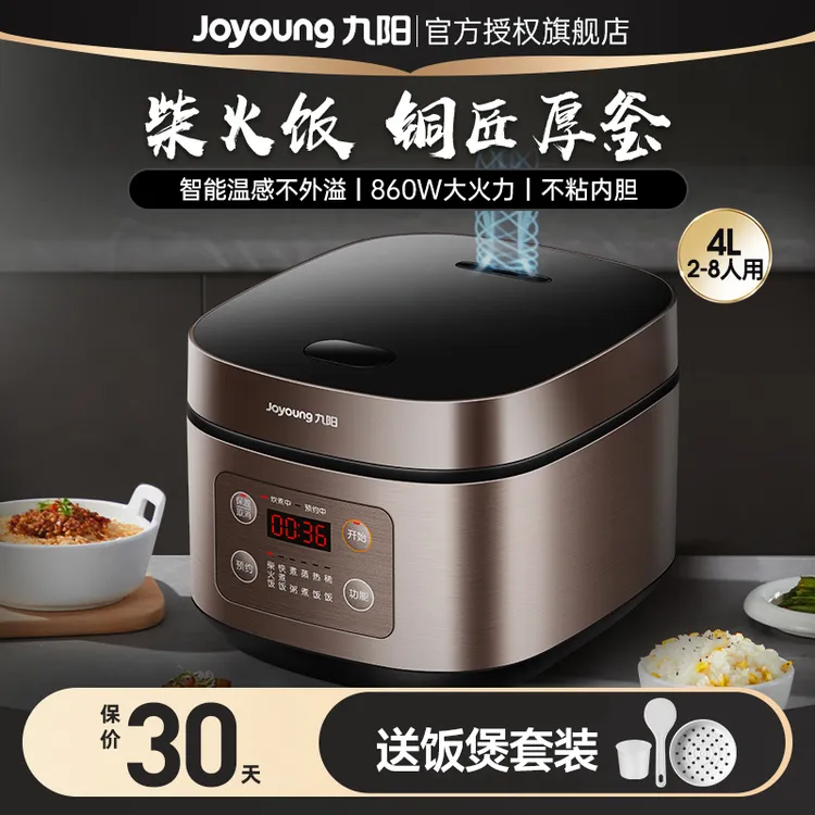 九阳电饭煲家用小型4L多功能智能预约电饭锅3-4人大容量保温煮饭