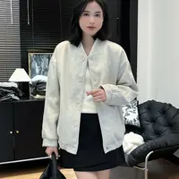 【Si&华严选】高级感时尚休闲开衫单排扣短外套宽松棒球服夹克衫908