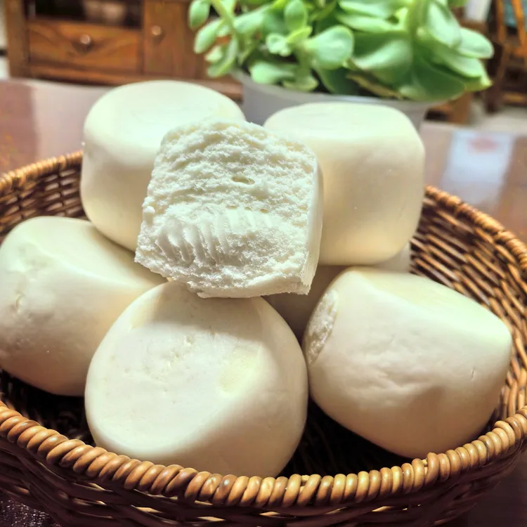 50个椽头馍酵面馒头陕西蒲城特产毛女蒸馍手工蒸馍硬面发酵馒头