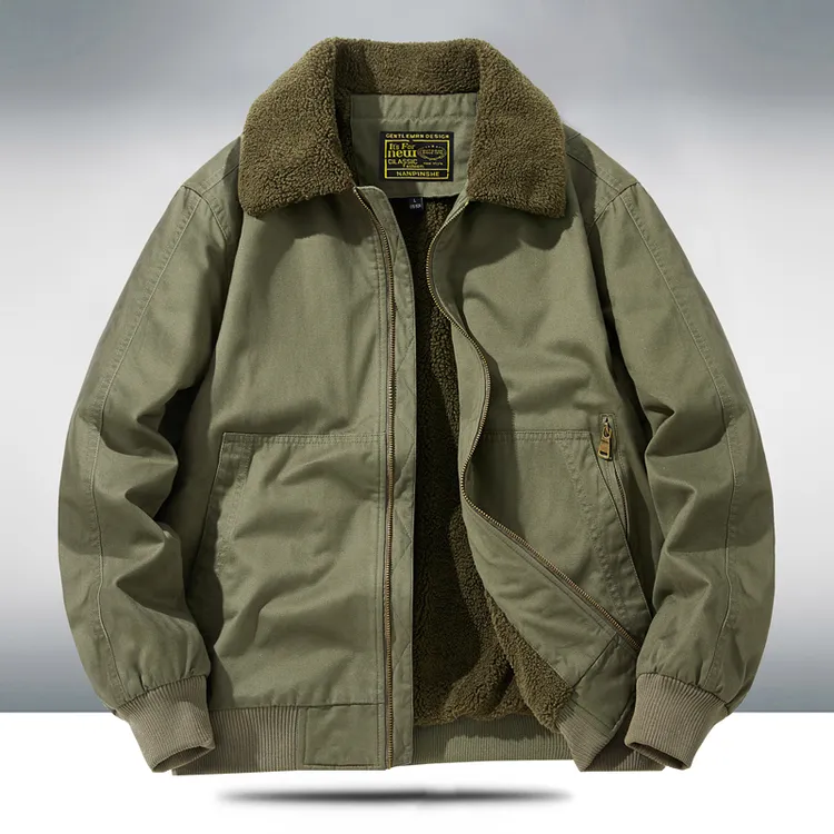 男士冬季棉衣宽松大码爸爸棉袄外套加绒加厚保暖翻领冬装棉服男