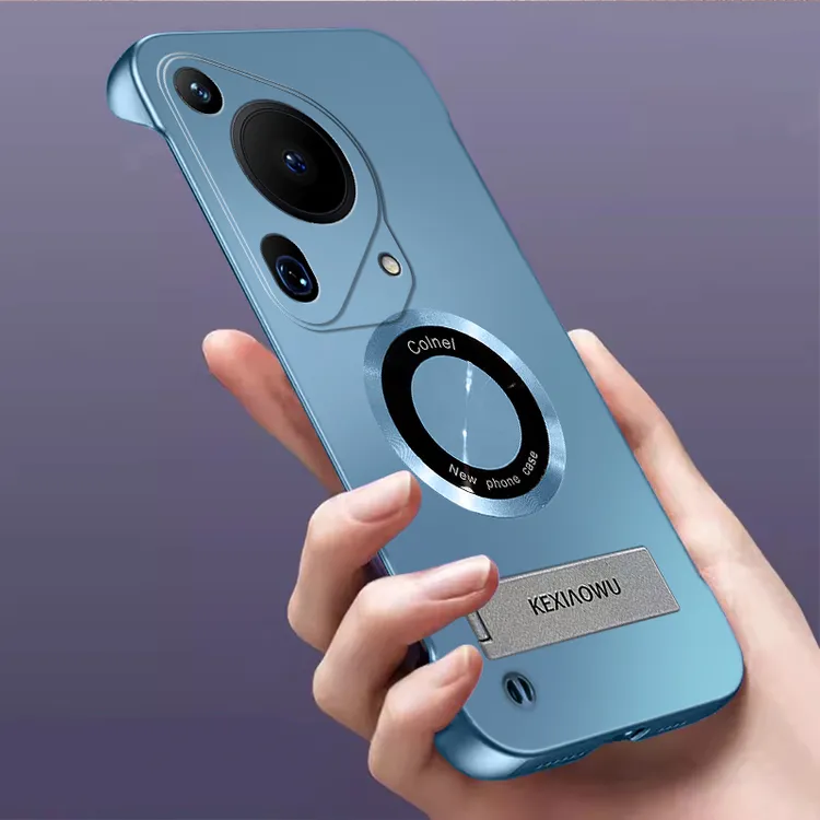 适用华为P70Ultra金属漆无边框磁吸裸机手感不沾手机壳vivo