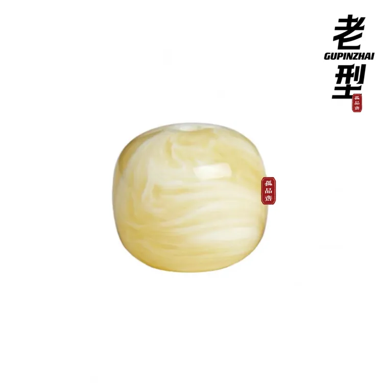 GUPINZHAI·收藏虎皮纹蜜蜡老型单珠精品珠宝原矿手串DIY文玩配饰