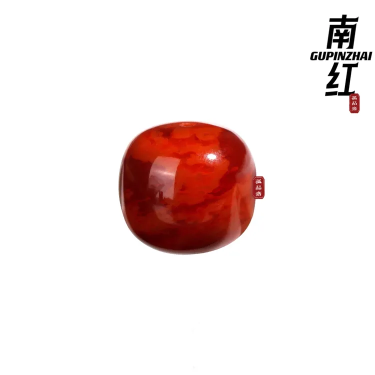 GUPINZHAI·火焰南红老型单珠精品珠宝文玩天然原矿菩提手串配饰
