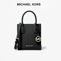 MICHAEL KORS MERCER小号琴谱手提包黑色无吸扣 约15*6*17cm