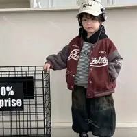 男童装冬季加绒加厚套装儿童韩版棉服三件套宝宝时髦加绒牛仔裤潮