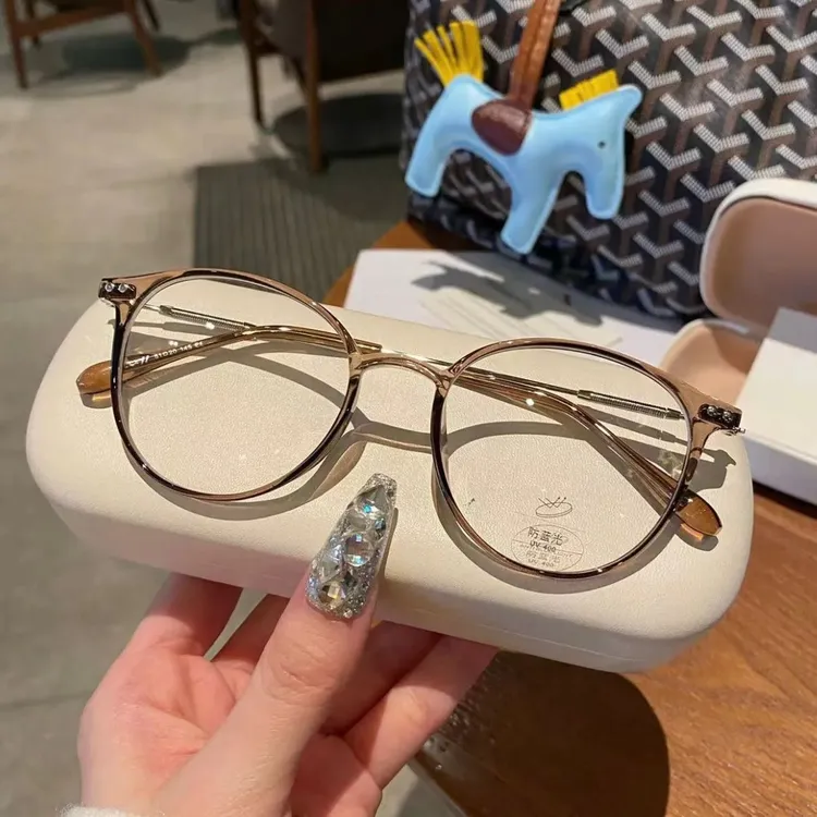 小红书款眼镜近视女素颜显脸小专业可配有度数超轻平光眼睛框架潮