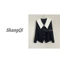 【经典主推】气质轻奢时尚休闲百搭短款撞色显瘦上衣——k123卡码拍小