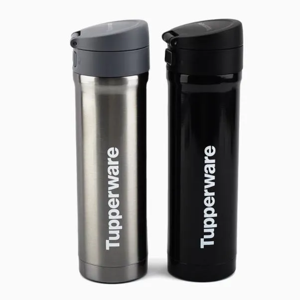 特百惠易开盖430ML食品级不锈钢真空保温杯大容量水杯学生男女士