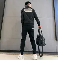 【航航出品】秋冬重磅时尚潮贴身百搭轻奢欧货男士秋冬加棉棒球夹克