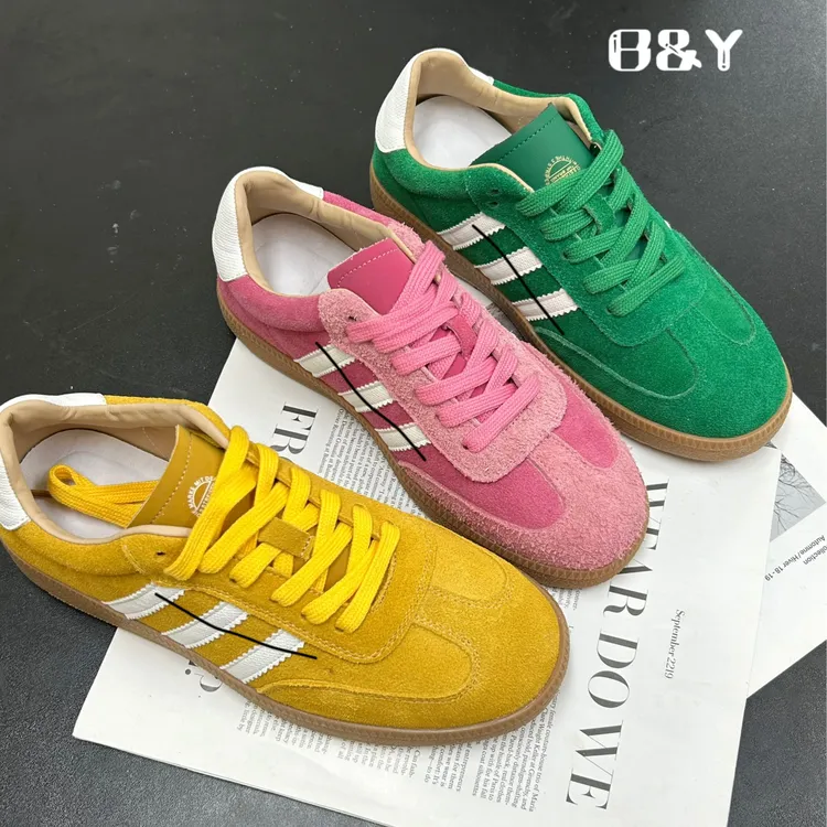 婷婷家马卡龙德训鞋24年新款百搭新款女款拼色休闲运动鞋时尚潮鞋