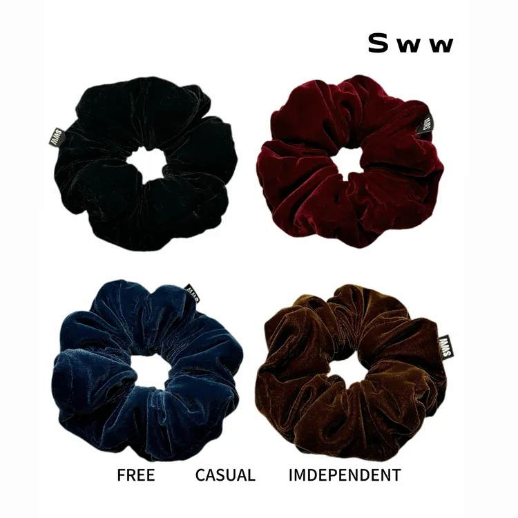 SWW秋冬新款丝绒枕头发圈气质百搭高级感发圈高丸子发圈