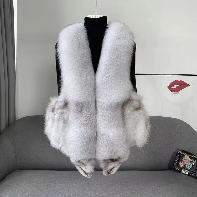 狐狸马甲女秋冬季保暖时尚百搭外穿网红外套背心反季福利现货速发