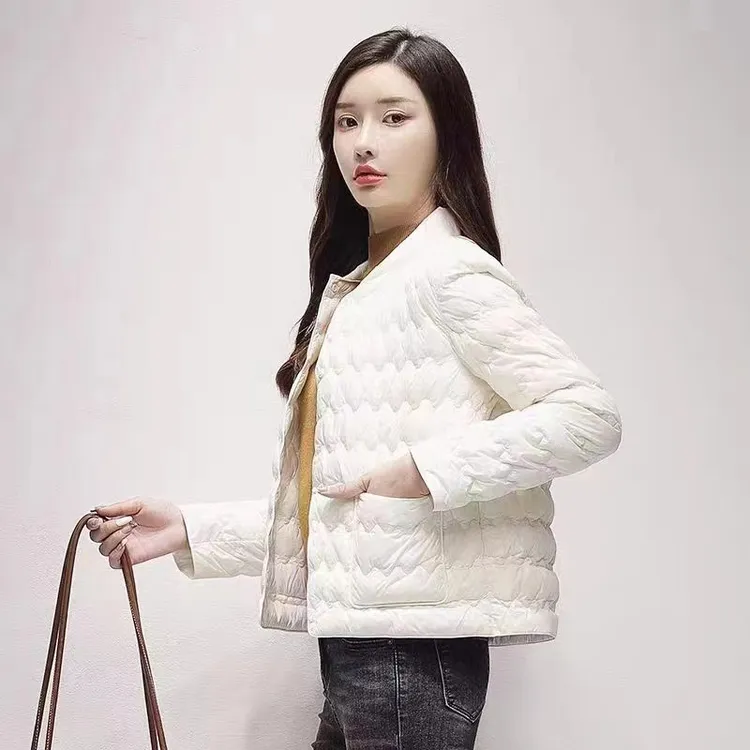 CY2025秋冬季轻薄小波浪休闲内胆棉服保暖新款外套时尚棉衣A-303