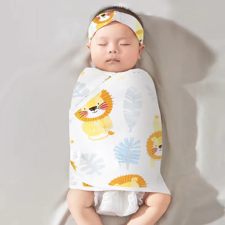 婴儿防惊跳睡袋纯棉包巾宝宝睡觉安静新生儿襁褓巾春夏薄包被包单
