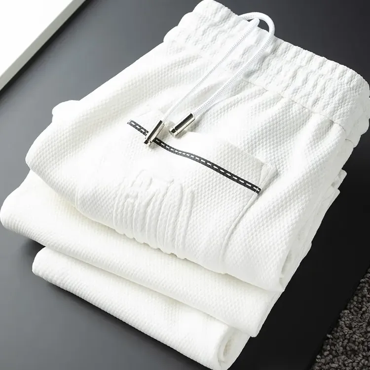 ins潮流春夏秋季痞帅修身轻奢运动裤男士百搭休闲九分裤BQ