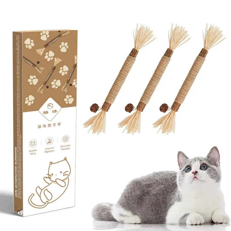 猫咪磨牙棒木天蓼洁齿棒猫薄荷逗猫棒磨牙啃咬棒幼猫特色零食用品