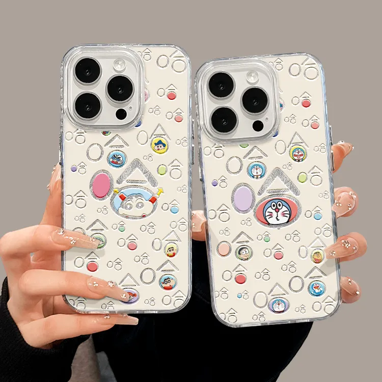 适用苹果15创意iPhone14pro手机壳IMD羽纱华为哈哈哈哆啦a梦mate