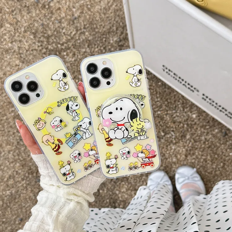 可爱狗狗磁吸支架适用iPhone14/15Promax苹果12/13手机壳ins卡通