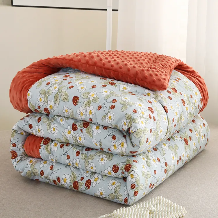 3D安抚豆豆绒春秋被冬被可机洗单人学生宿舍被棉被被芯豆豆被子