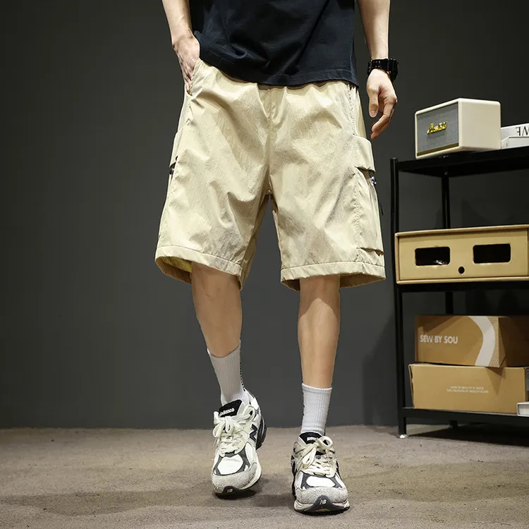 工装短裤男夏季新款百搭口袋休闲男士外穿宽松五分裤时尚中裤男