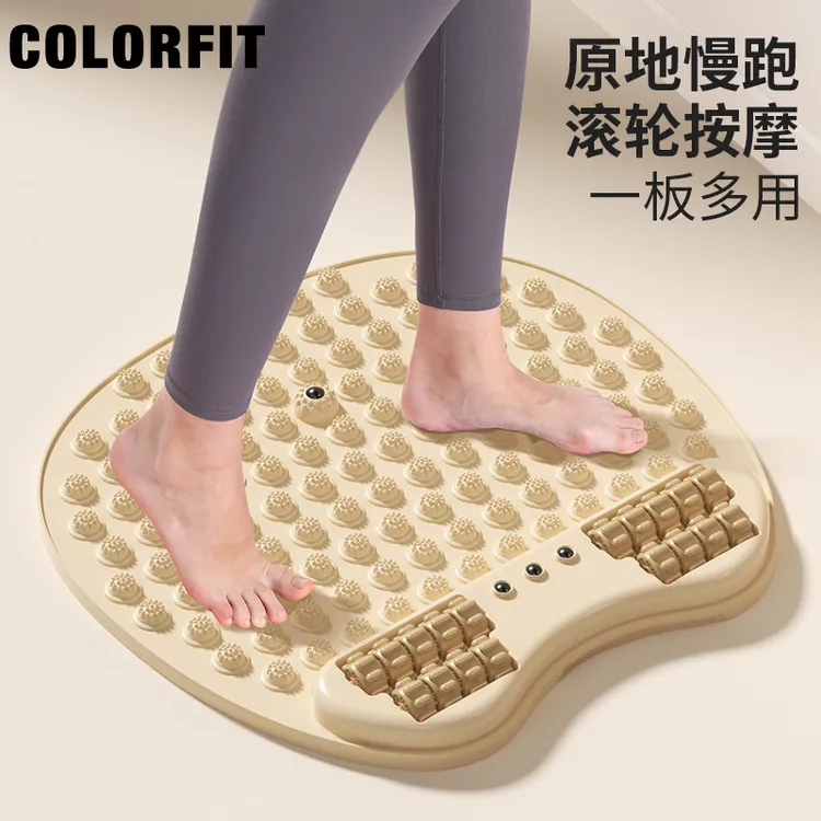指压板足底按摩垫原地慢跑滚轮趾压板放松按摩脚底足底按摩器