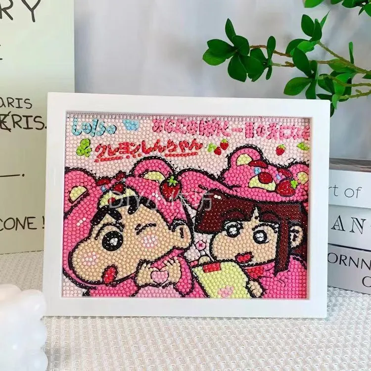 蜡笔小新钻石画diy手工制作儿童闺蜜满钻石贴画摆件情侣闺蜜礼物