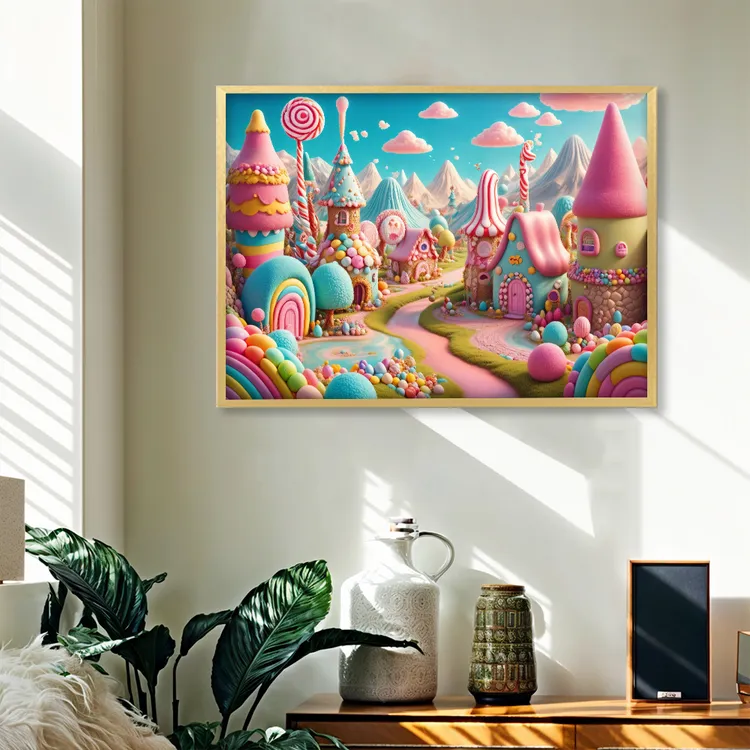 【糖果城堡（方钻）】高品质钻石画卧室客厅少女心手工diy解压粘贴画
