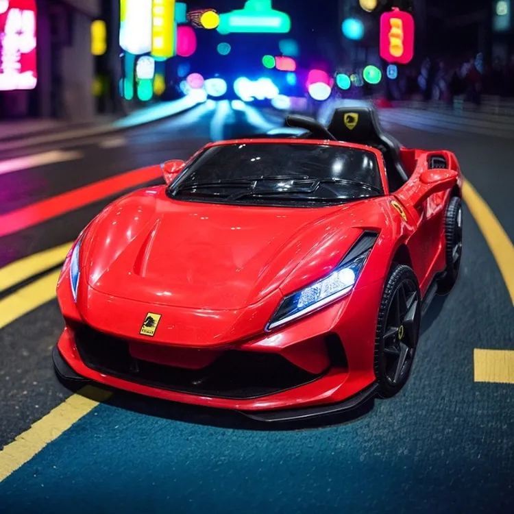 法拉利电动行车跑车汽车升级功能加大运动力模型儿童车电动车