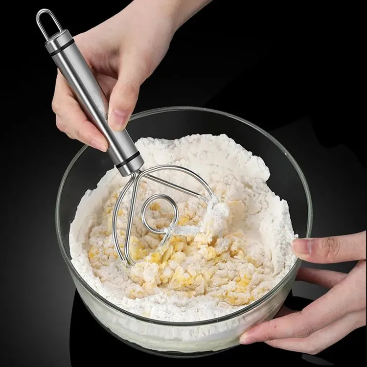 【俞文】不锈钢搅面器烘焙工具打蛋器爱心线圈手动面团打粉拌面器