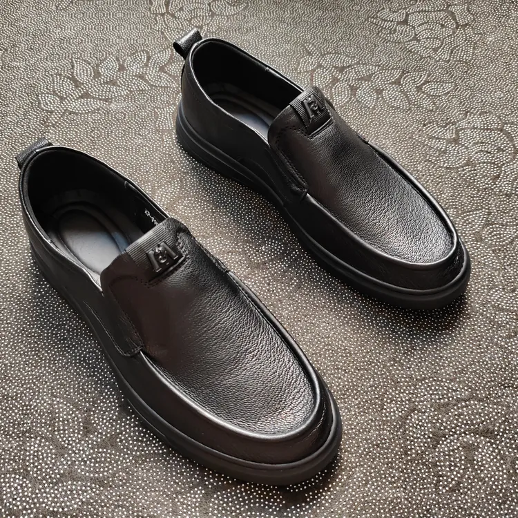 9019头层羊皮软底软面豆豆鞋鞋