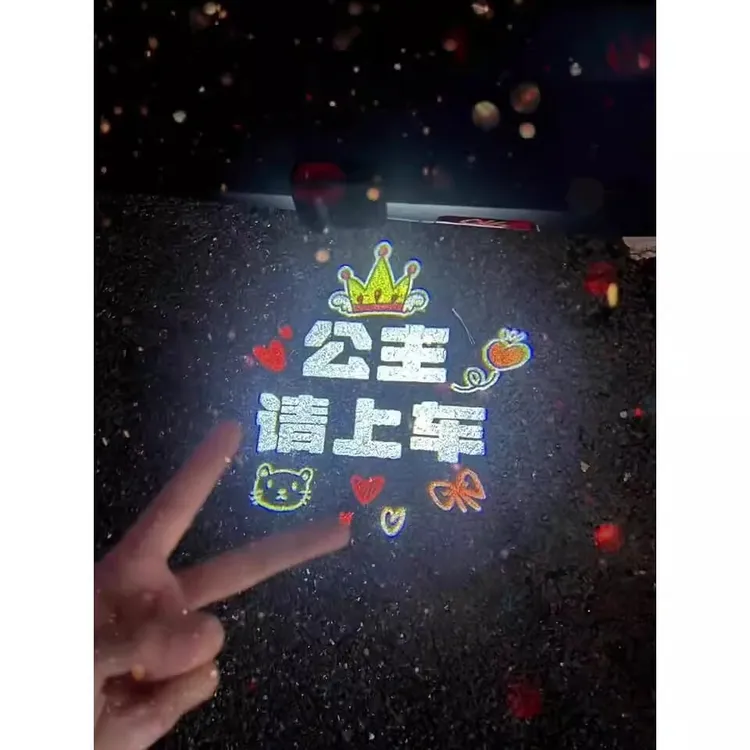 公主请上车迎宾灯车门灯照地投影开门感应免接线无线汽车载氛围灯