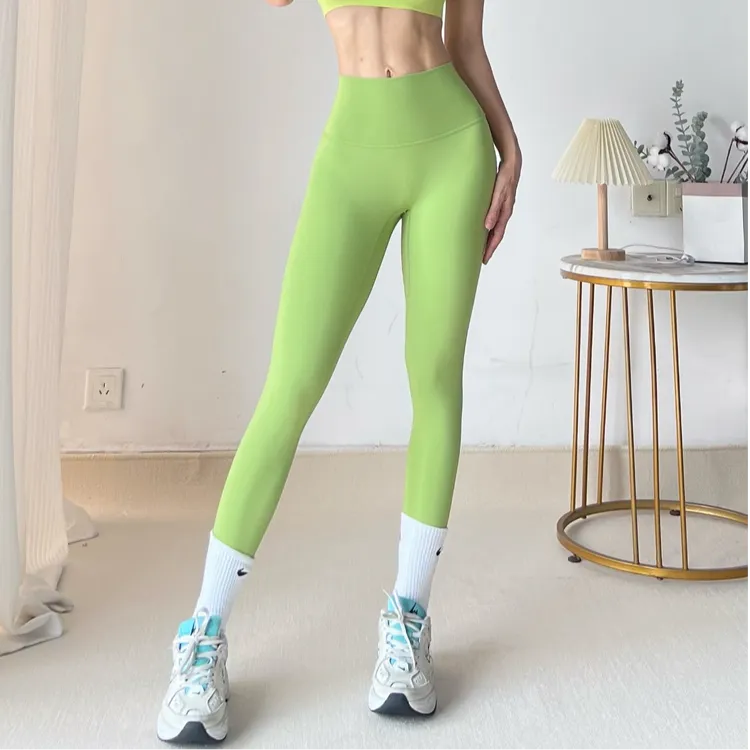 秋款高腰高弹力打底裤运动紧身提臀速干外穿高弹瑜伽裤裸感紧身裤