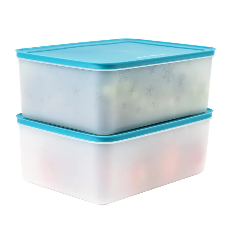 特百惠 5.7L雪影冷冻保鲜盒 长方大容量冰箱耐低温密封冷冻冷藏盒