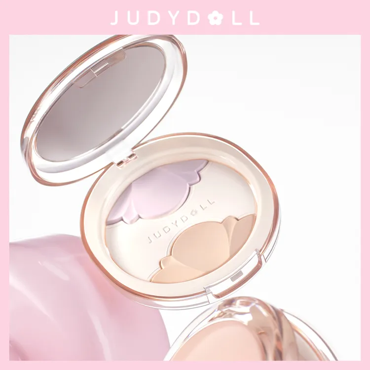 【新品】Judydoll橘朵三拼粉饼造物系列釉美哑光高光定妆补妆蜜粉饼