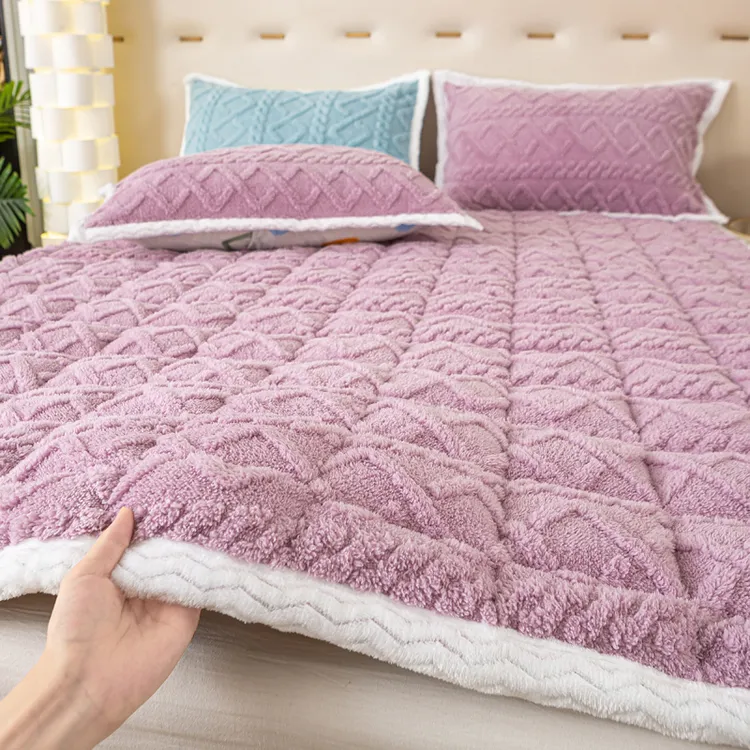 牛奶绒床垫软垫家用羊羔绒宿舍学生单人冬季加绒毛毯床褥垫子垫被