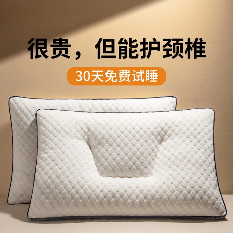 【买一送一】深睡眠枕头枕芯缓解护颈椎助睡眠寝室柔软枕头芯两只装