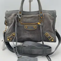 95新 Balenciaga/巴黎世家 巴黎世家 机车包 小号 麂皮/JW2180
