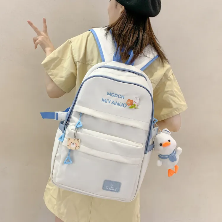 新款小学生书包小清新轻便大学生双肩包女学院风简约百搭森系背包