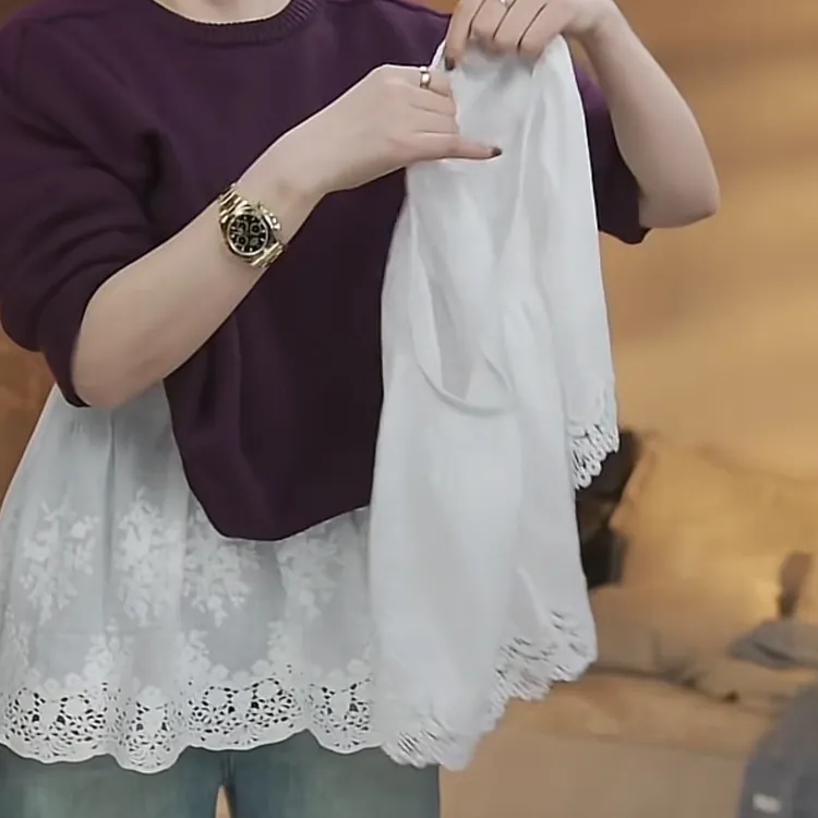 纯棉防走光纯棉设计感蕾丝小屁帘女秋冬叠穿松紧腰中短款打底裙