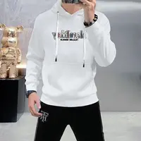 美式重磅连帽卫衣男士高级男装潮牌个性时尚潮流字母百搭外套帽衫