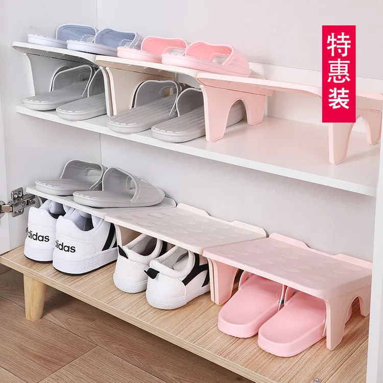 双层鞋托架鞋柜省空间鞋子收纳神器置物架一体式简易家用收纳架