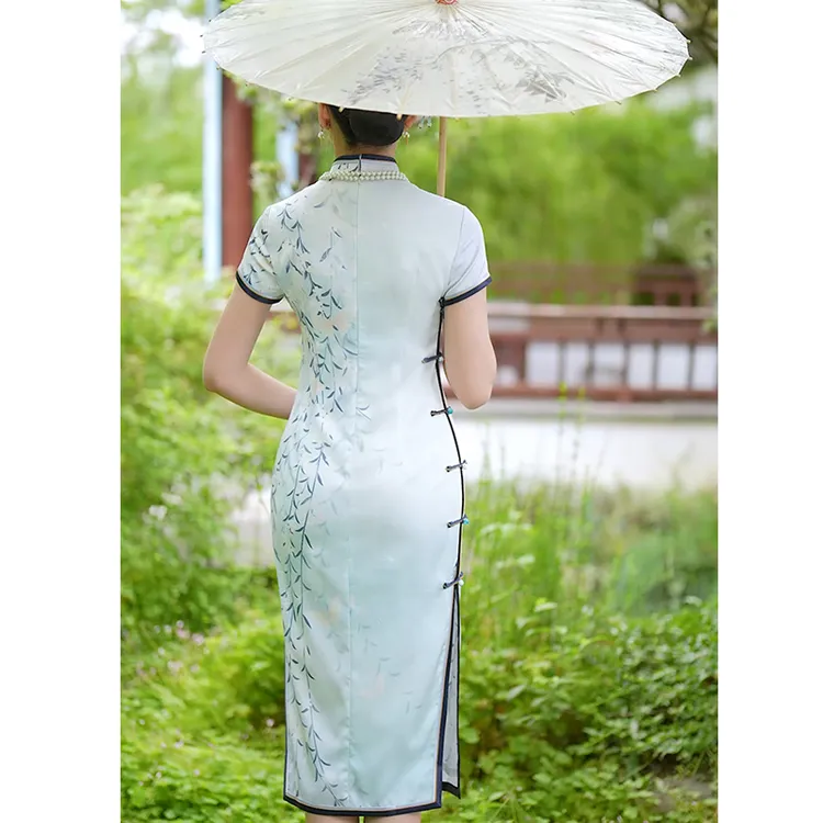 国大师徐永良 53099 夏季短袖旗袍连衣裙气质民国风高档优雅日常