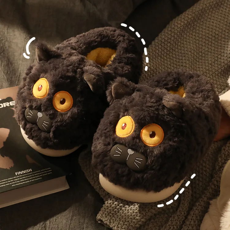 卡通棉鞋女冬季情侣包跟棉拖鞋2025新款家居室内冬款男士保暖拖鞋